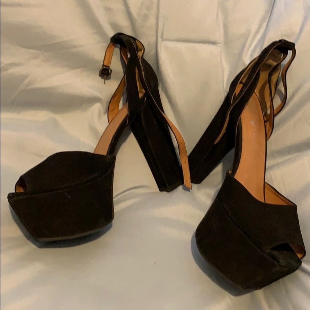 COPY - Jeffrey Campbell suede platform heels